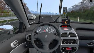 Peugeot 206 Highway Pov Drive | Steering Wheel Gameplay | ETS 2 screenshot 2