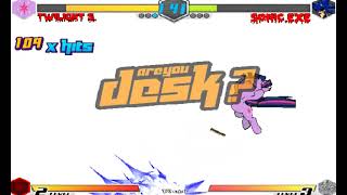 Fighting Is Magic Twilight Sparkle,Flttershy, & Rarity Vs 3 Sonic.exe