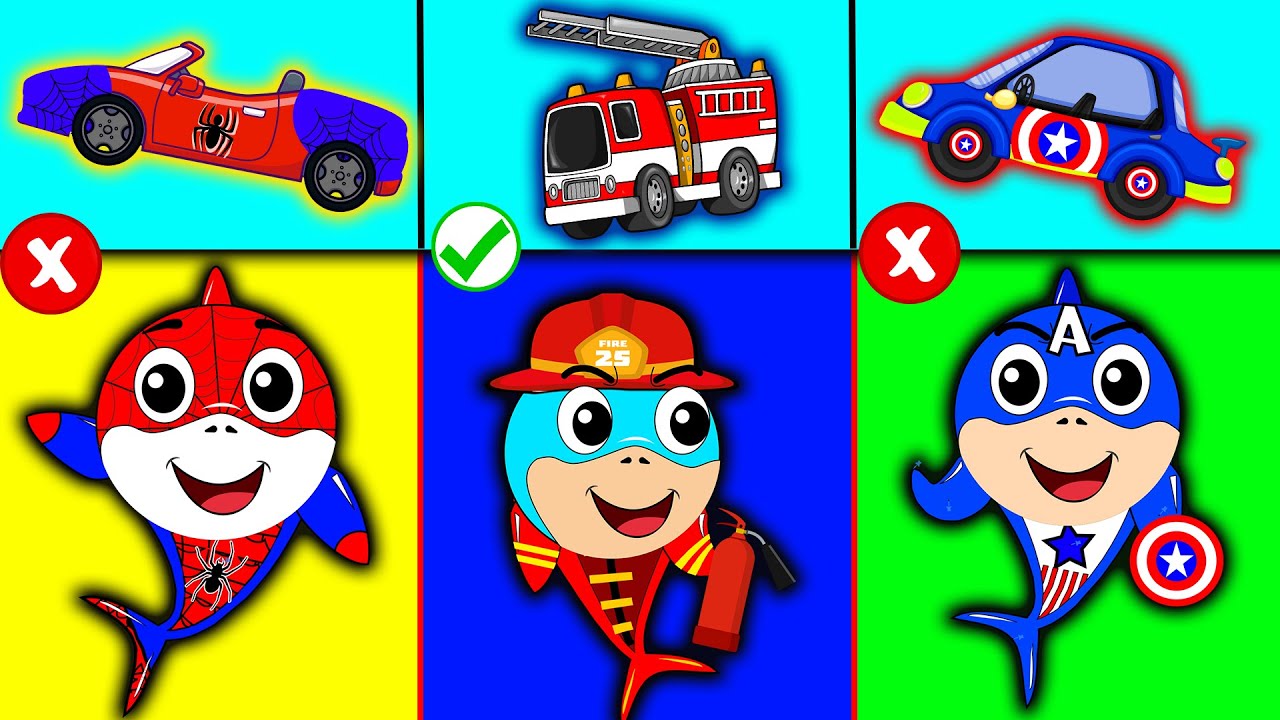 SUPER Hero CARS Baby Shark Profession Song JOJO BOYS YouTube