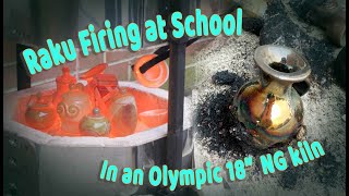 Raku Firing at School in an Olympic 18 Natural Gas Kiln