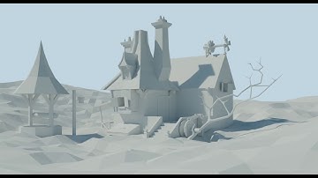 Blender Timelapse : (Part -1) Making basic low poly hut scene