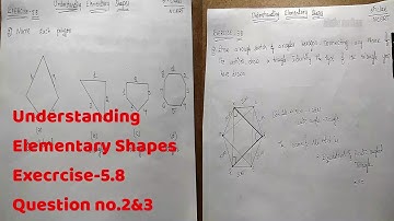 Exercise-5.8 Question no.2&3-Understanding Elementary Shapes/6th Class /ncert