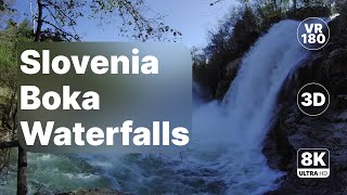 Slovenia Boka Waterfalls - Scenic Hike With Majestic Views 8K 180 3D