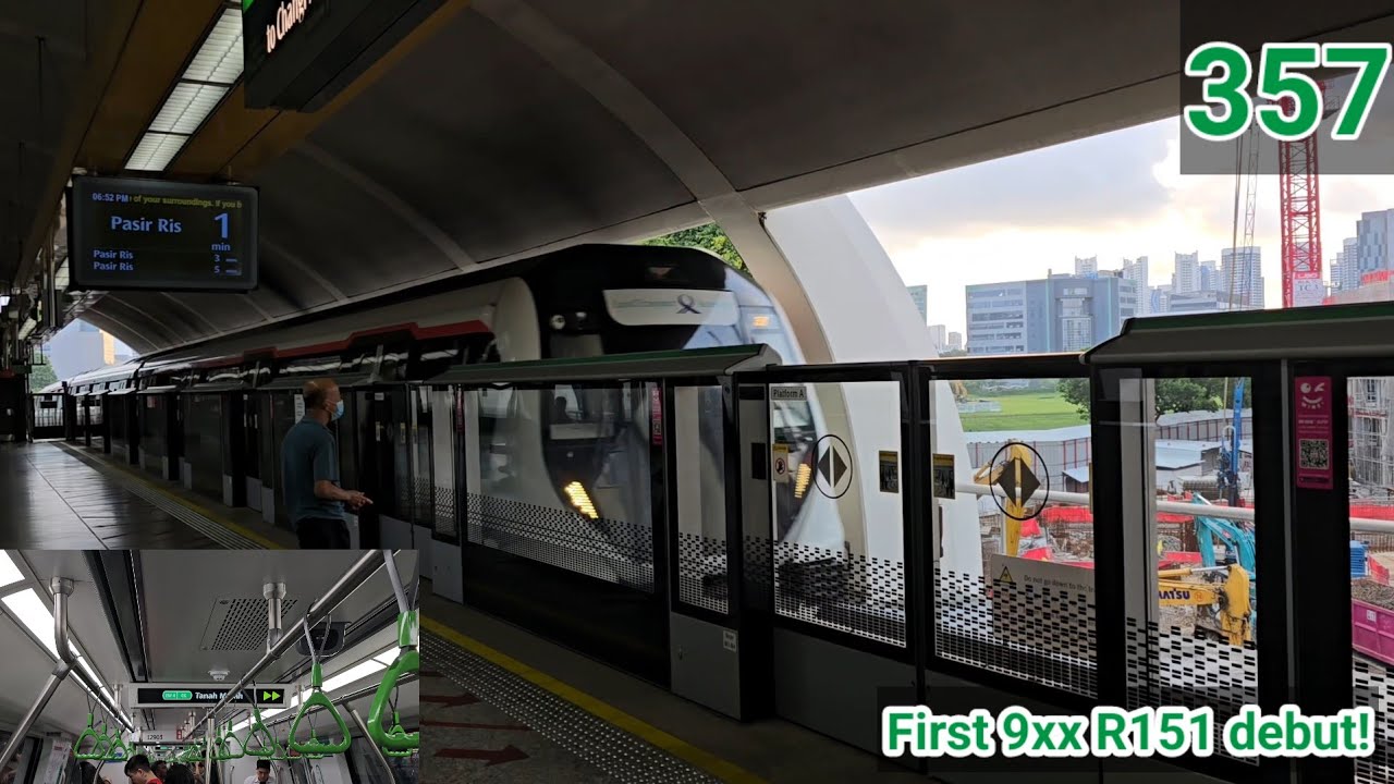 [First 9xx R151 debut!] SMRT TRAINS Ride From Eunos to Tanah Merah ...