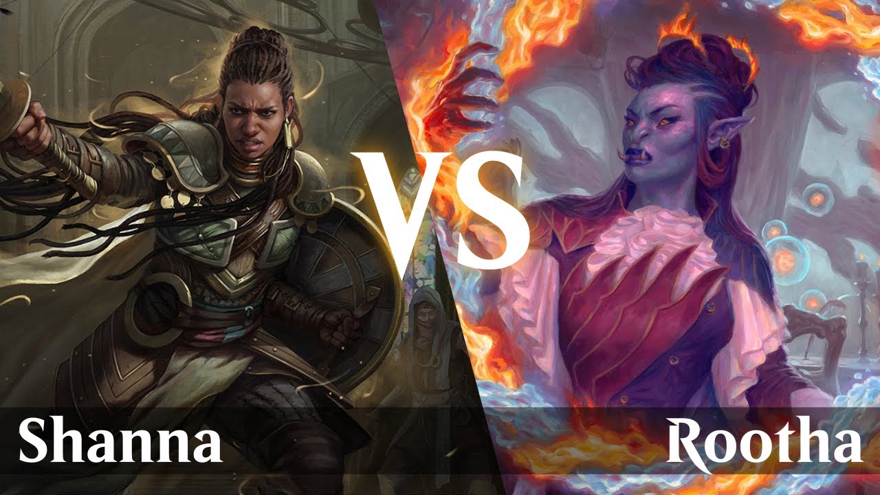 Shanna, Purifying Blade vs. Rootha, Mercurial Artist