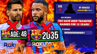 I *TRANSFER BANNED* Barcelona for 15 SEASONS FIFA 21 Career Mode (MOST WILD EPISODE ?)