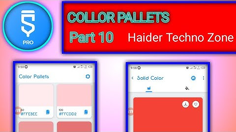 How to Make Collor pallets App in Sketchware Part 10||#haidertechnozone #publish