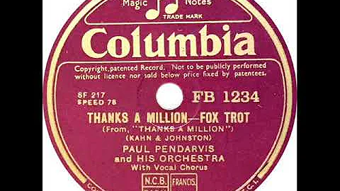 Paul Pendarvis - Thanks A Million (Marjorie Beatty)