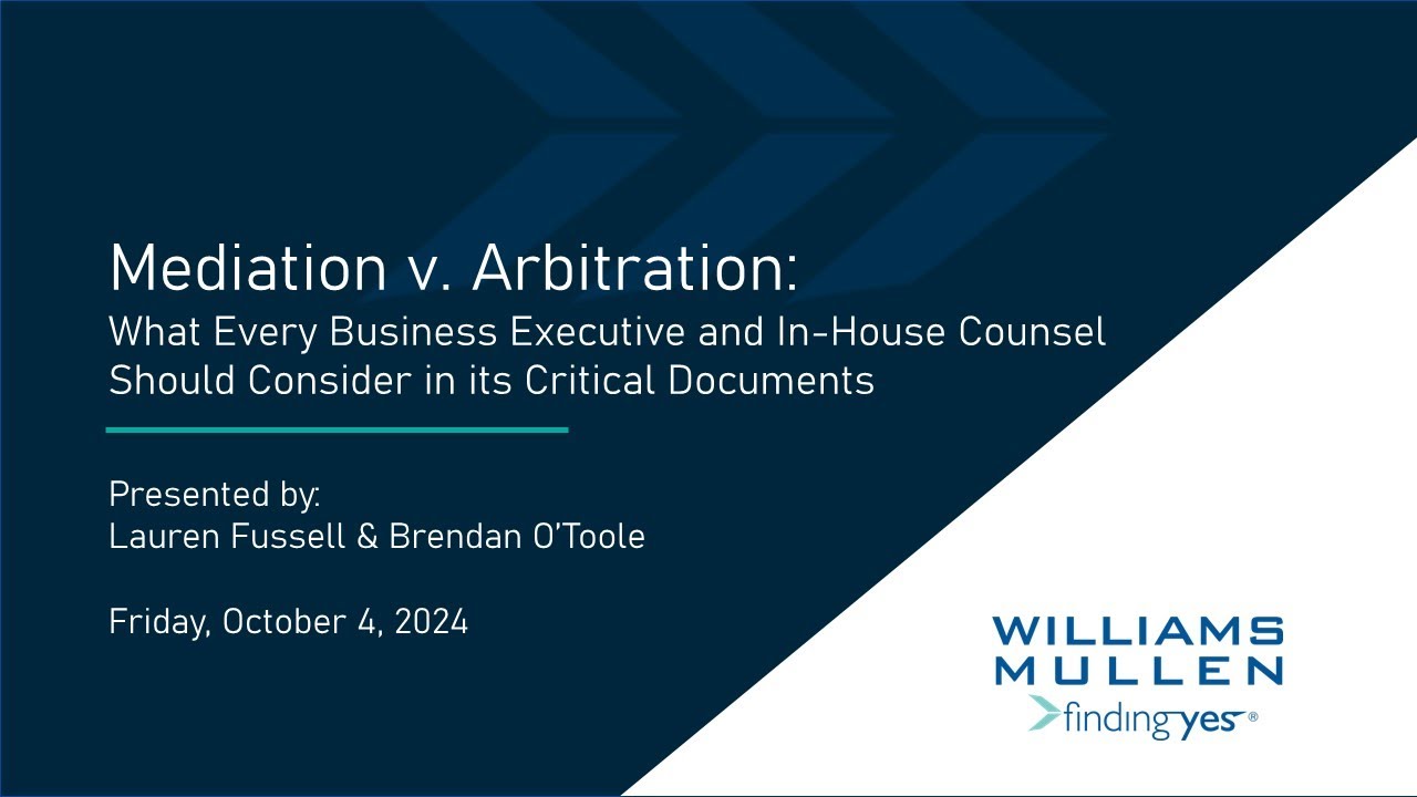 CLE Institute 2024 – Mediation v. Arbitration