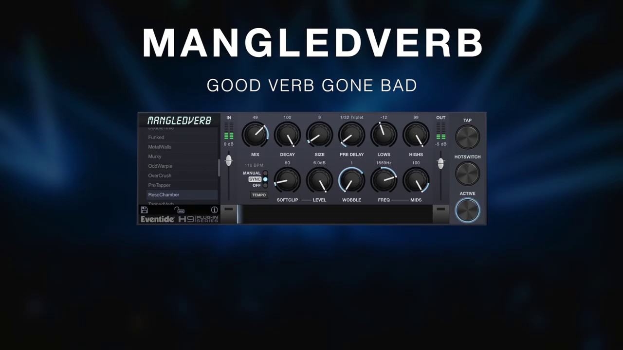 MangledVerb Reverb Distortion AUv3 Plug-in for iPhone or iPad