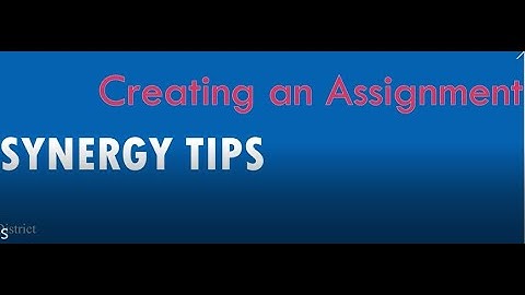 Creating Assignments