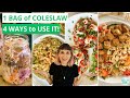 4 Vegan Cabbage Recipes with a Bag of Coleslaw!