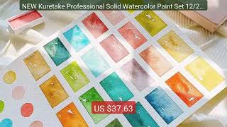NEW Kuretake Professional Solid Watercolor Paint Set 12/24 Colors ... — Best Deal 2026 | Shop Now!