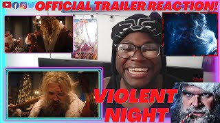 Violent Night - Official Trailer REACTION!! David Harbour As SANTA CLAUS LET'S GO!!