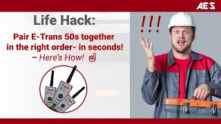 How to link the E-Trans 50s together in order to use them as push to exit.