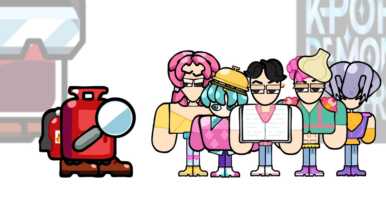 Mini Crewmate Kills Emoji KPop Demon Hunters Characters | Among Us