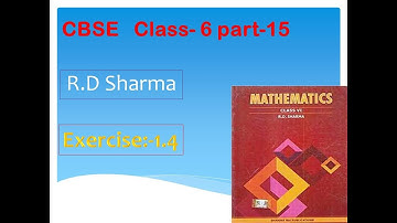 Class-6 R.D Sharma Exercise 1.4 I part-15 | #ashoni_classes