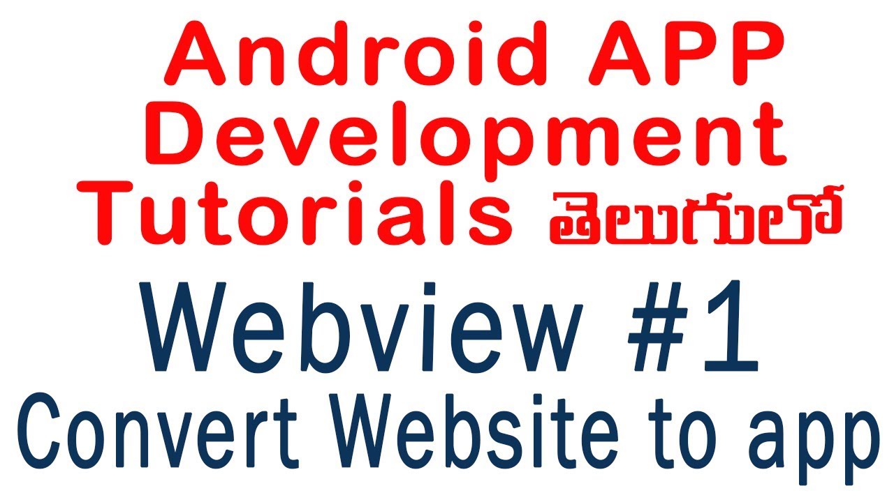 ⁣Webview tutorial 1 | Convert Website to  App | ANDROID APP DEVELOPMENT TUTORIALS IN TELUGU - 10
