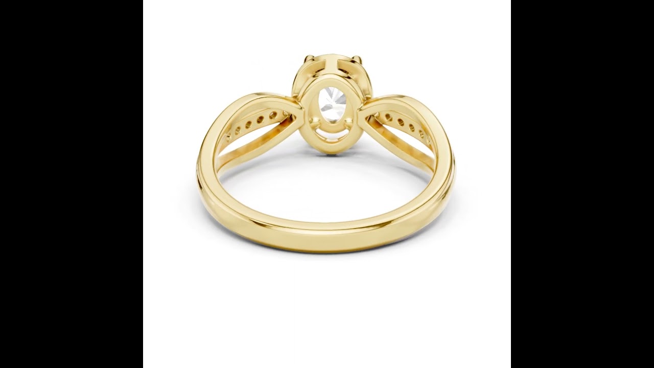 Triple-Row Oval Cut Ring