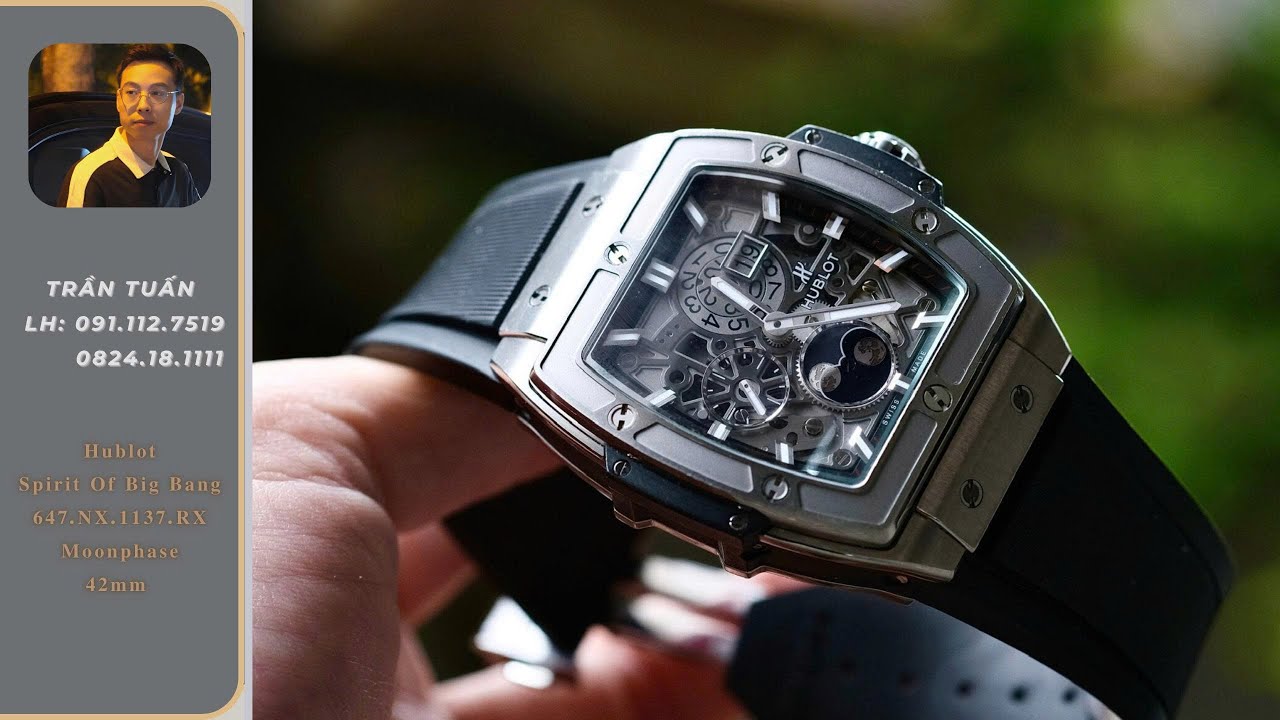 [ SIÊU PHẨM TITANIUM ] Hublot Spirit Of Big Bang Moonphase 42mm 647.NX.1137.RX |Trần Tuấn|0911127519