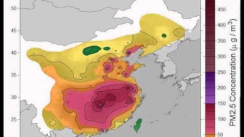 Animation of Particulate Matter Concentrations in Eastern China