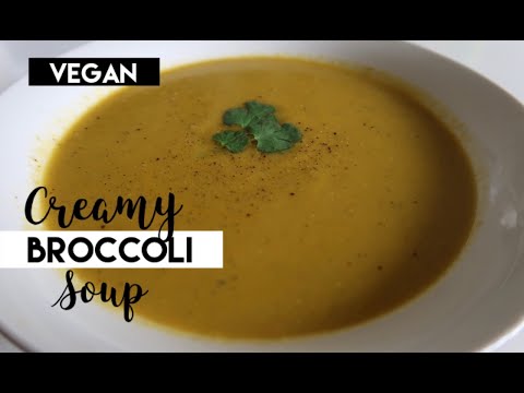 VEGAN Creamy Broccoli Soup [Cooking Show] DELICIOUS . CREAMY . VEGAN . Simple & Easy Recipe!