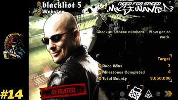 DEFEATED BLACKLIST 5 - WEBSTER | NEED FOR SPEED MOST WANTED GAMEPLAY #14
