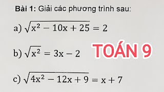 Toán lớp 9: Giải phương trình chứa căn bậc hai | Toán Thầy Tuân