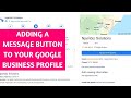 How to create a message button on your Google business profile | Google business tutorials