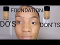 HOW TO APPLY FOUNDATION/FOUNDATION DO'S AND DON'TS