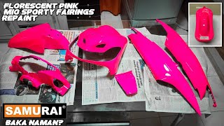 Mio Sporty Fairings Repaint, Flourecent pink | Samurai paint |YesMan! MotoVlog x Graham moto