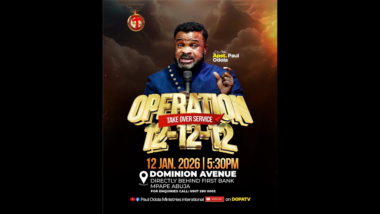 OPERATION 12-12-12 TAKE-OVER SERVICE WITH APOSTLE PAUL ODOLA