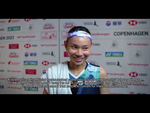 I have a new racket! Tai Tzu Ying 2023 Badminton World Championships Round 2 Interview CKYEW