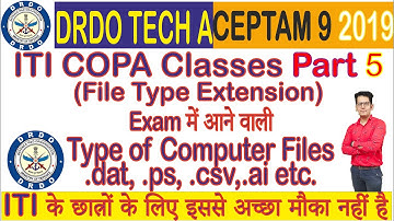 DRDO COPA Classes Part 5 | ITI COPA File Type Extension Full Forms | The Brighter Institute