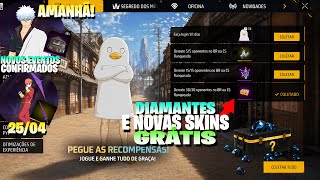 É AMANHÃ! PEGUE AS NOVAS SKINS GRÁTIS, PARCERIA COM GINTAMA, NOVOS EVENTOS CONFIRMADOS, NOVIDADES FF