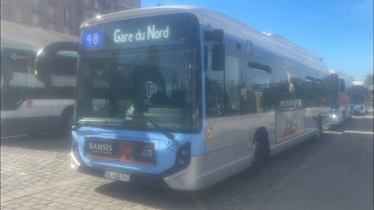 Trajet de Porte des Lilas à Gare du Nord sur le bus 48