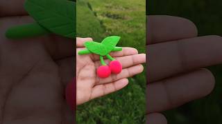 How to make cherry 🍒 with clay #short #viral #youtubeshorts #youtubevideos