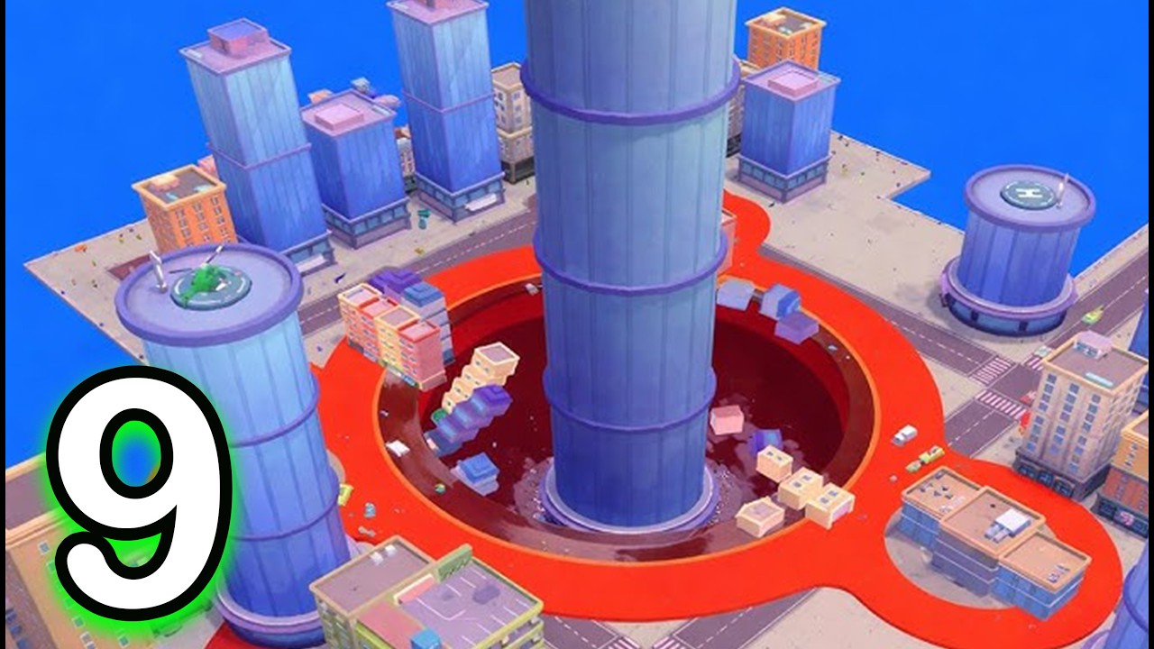 Hole.io : How To Clean Super Hard City On Given Time - Pure Mobile Gameplay Part-9