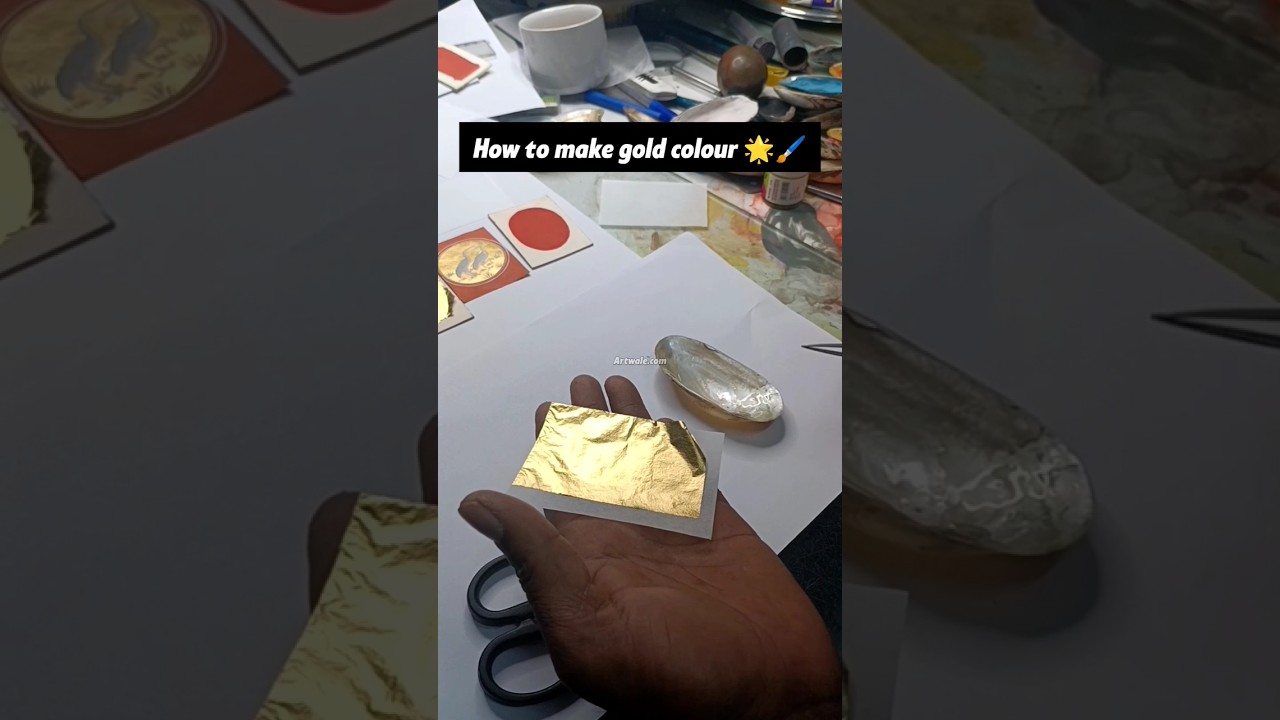 making gold colour🌟🖌️ 