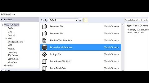 HOW TO CREATE DATABASE (LOCAL) INSIDE OF THE VISUAL STUDIO SERVICE BASED DATABASE C# WINDOWS APP