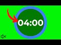 The Most Satisfying 4 Minute Green Screen Countdown Timer - No sound