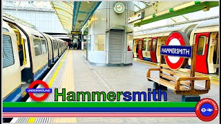 District and Piccadilly Lines + London Buses at Hammersmith Station!  LU (20/01/2024)