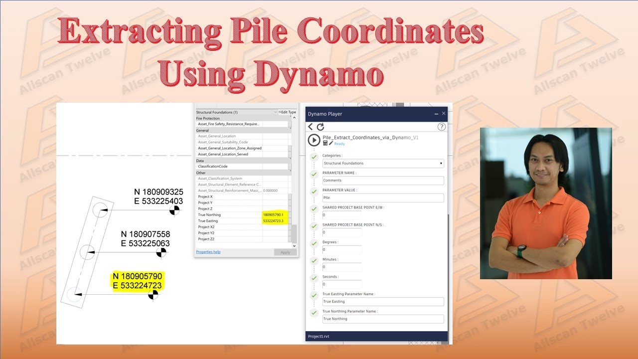 Pile Coordinates using Dynamo in 2024 - YouTube