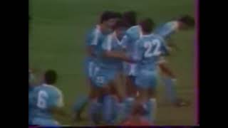 Ahmed Radhi scores a goal against Belgium in the 1986 World Cup!