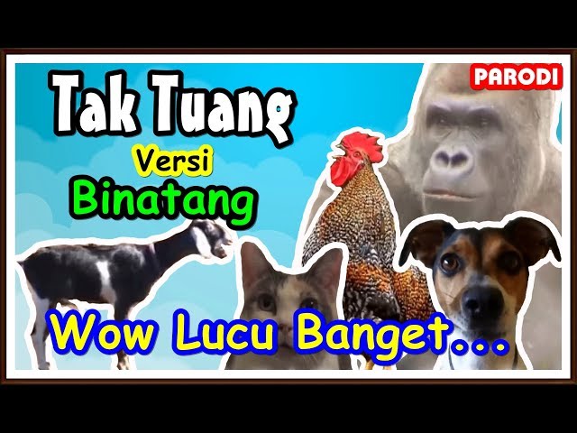 Tak Tun Tuang Cover Binatang | Lucu Banget # Parody 🐓🐈🐐🐒🐕 class=