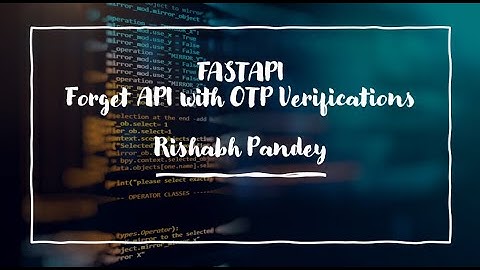 Forget Password API with OTP Verification || Hindi || Rishabh Pandey