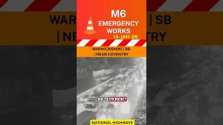 🚨 M6 EMERGENCY WORKS ⚠️ | SB | LANE CLOSURES ❌ | WARWICKSHIRE #ukroads #traffic #repairs #delays