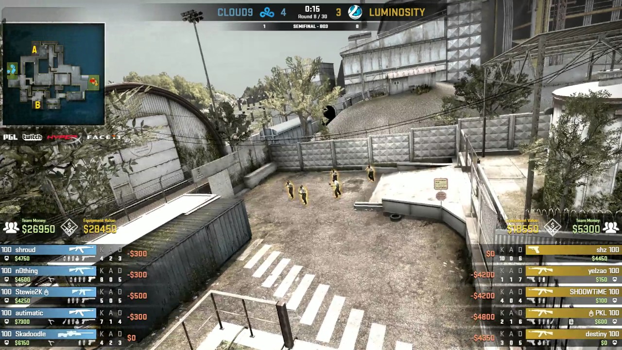 Cloud9 vs Luminosity - Americas Minor PGL Major Krakow 2017 map 2 on Cache