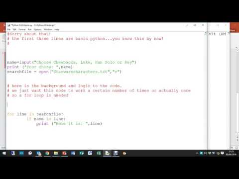Python File Basics Video 6 - Search File & Return Line