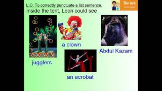 Year 3 Writing Thursday 21st January: List sentence